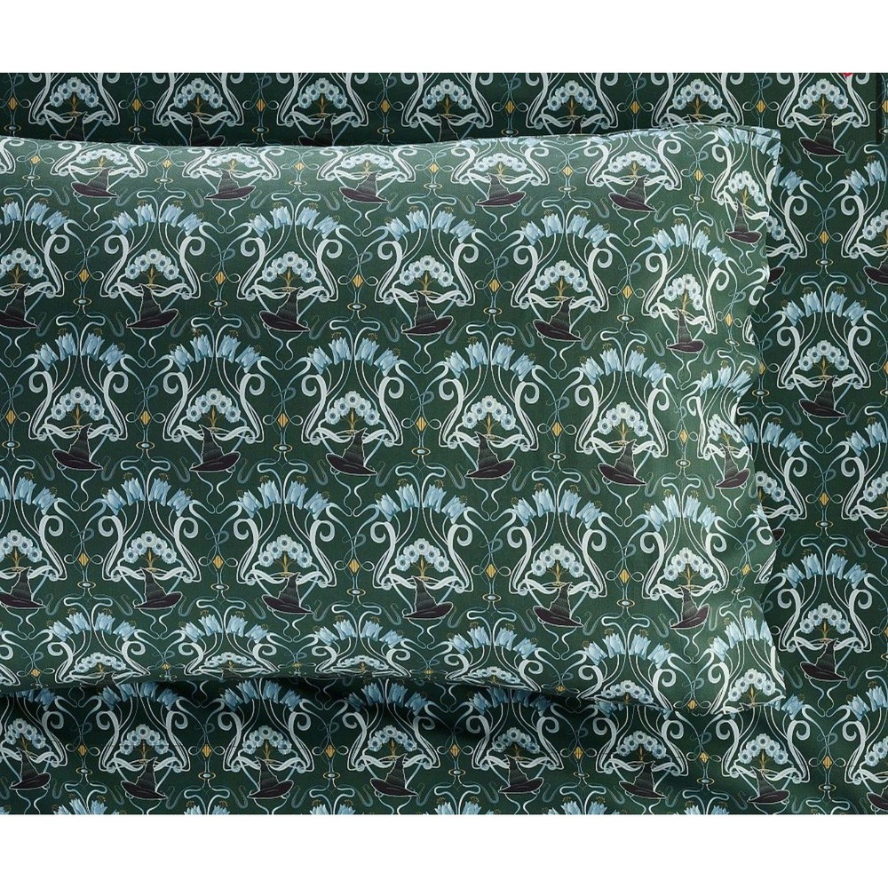 Pottery Barn Teen Wicked Elphaba Nouveau Organic Queen Sheet Set NWT Retail $159 - Picture 2 of 8